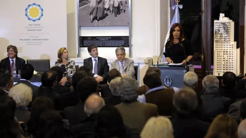 La presidenta argentina, Cristina Fernández, durante la designación del gerente de YPF