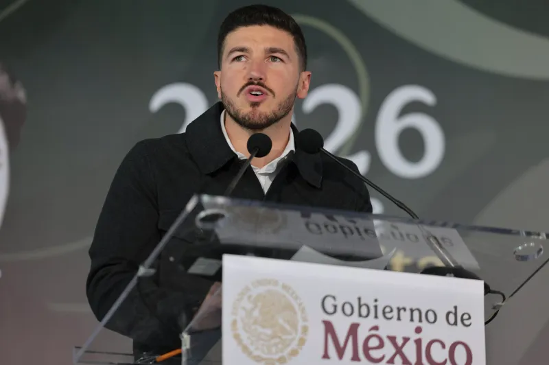 El gobernador de Nuevo León, Samuel García, durante un evento público.
