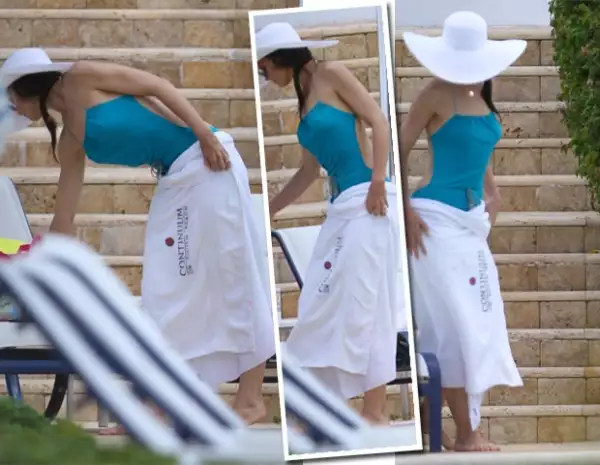 Katie lució su delgado cuerpo, por lo que los rumores de un posible embarazo quedan en duda.