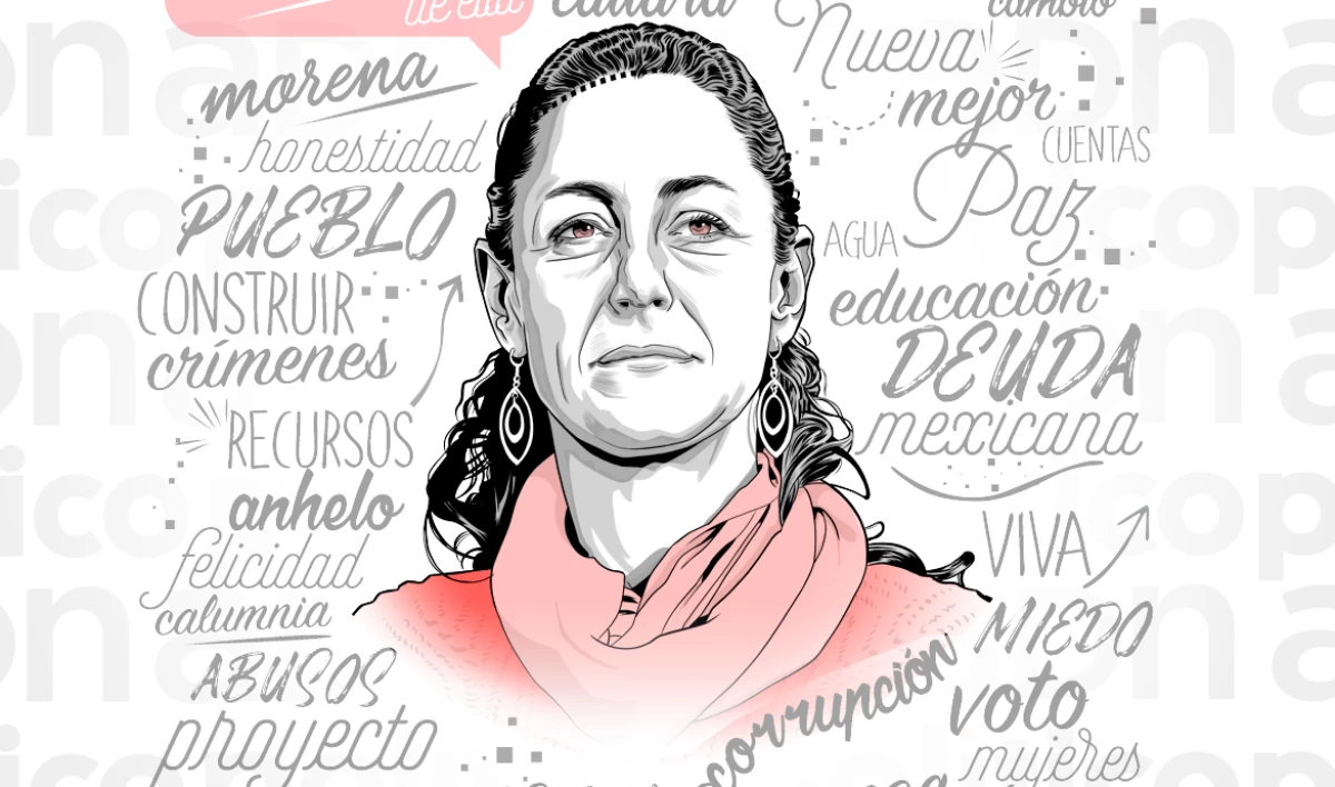 Ilustración de Claudia Sheinbaum