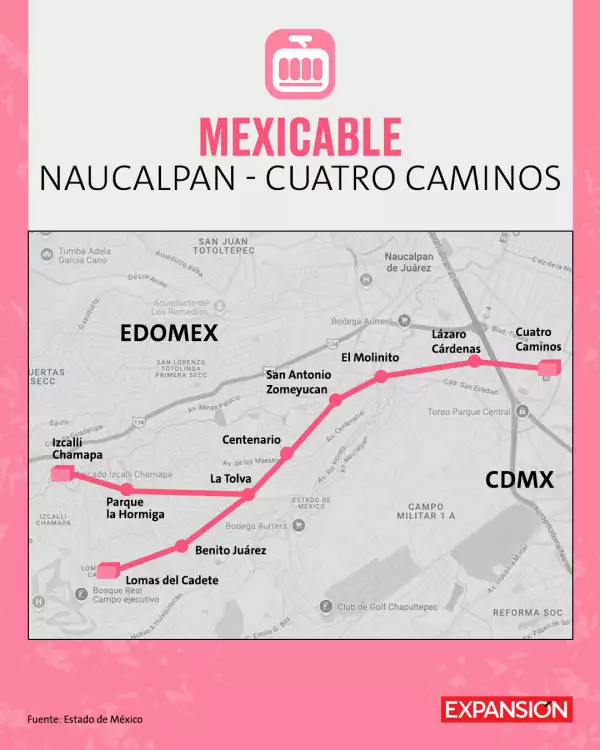 Mapas de transporte de la CDMX a estados aledaños