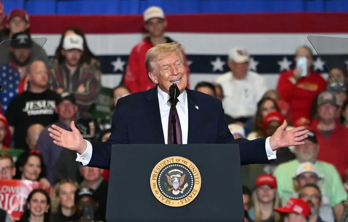 El presidente de los Estados Unidos, Donald Trump, habla durante una manifestación política en Rocky Mount, Carolina del Norte, el 19 de diciembre de 2025.