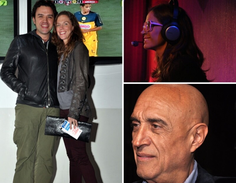 El productor Fernando Rovzar y su esposa, la actriz Claudia Cervantes y el productor Pedro Torres.