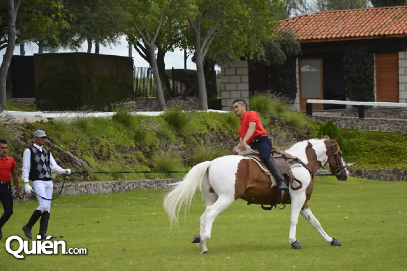 Doma y exhibición de destreza de jinetes y caballos
