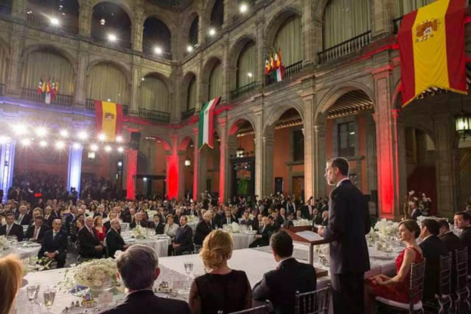 Cena en Palacio Nacional en honor a los reyes de España, Felipe VI y Letizia.