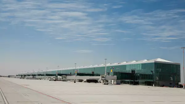 (La terminal de pasajeros del Aeropuerto Felipe Ángeles).