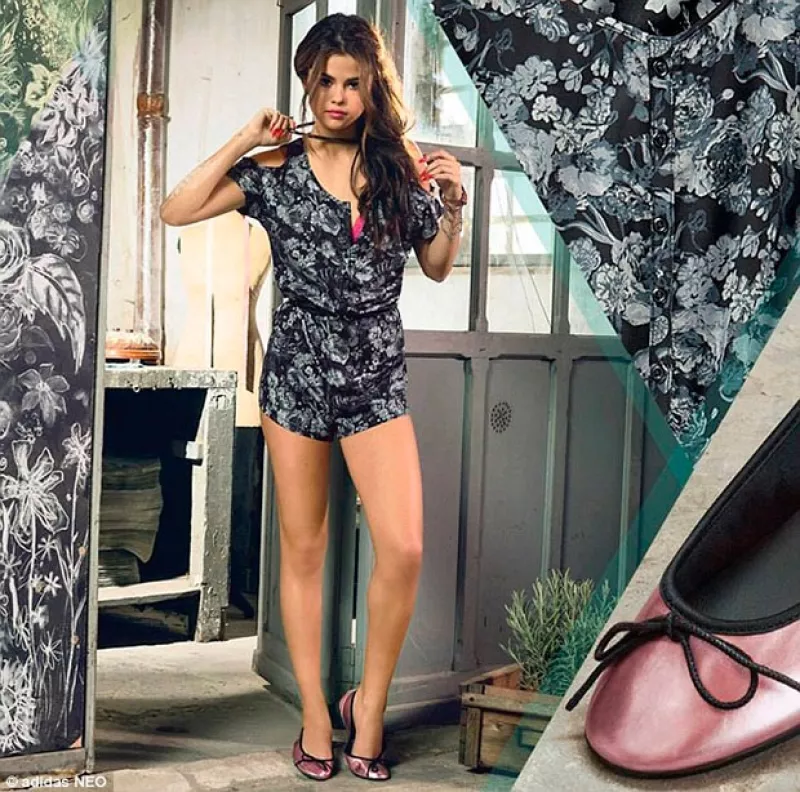 La cantante posó para la marca de prendas deportivas luciendo sus tornedas piernas y en con looks muy parecidos a lo que ella usa en su día a día.