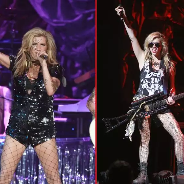 Ke$ha  se describe como irreverente, quiere darle a la gente algo que le trajera alegría  y describió su estilo de vestir a Entertainment Weekly como “garbage-chic”.