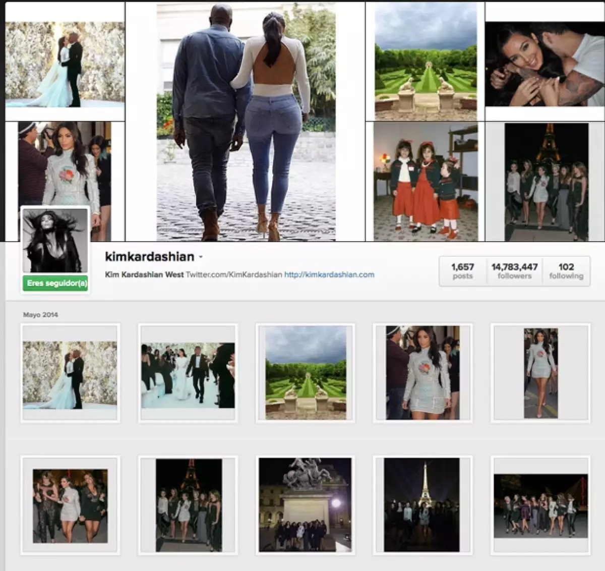 Tanto en su cuenta de Instagram como de Twitter el apellido `West´ acompaña ya las publicaciones de la empresaria.