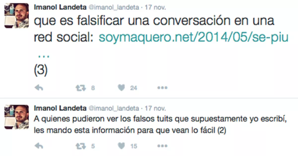 Además, explicó las fáciles maneras de falsear conversaciones en las redes sociales.