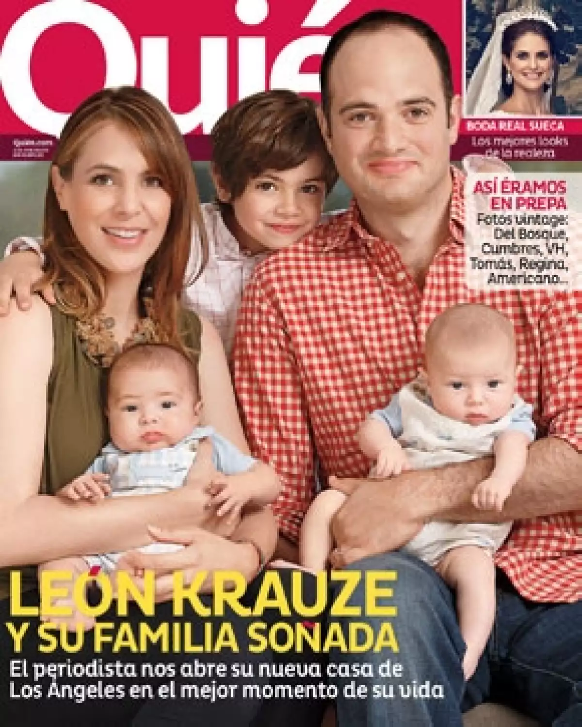 En este número de la revista Quién el periodista nos abre las puertas de su casa en Los Ángeles y nos cuenta sobre su esposa y sus tres hijos.
