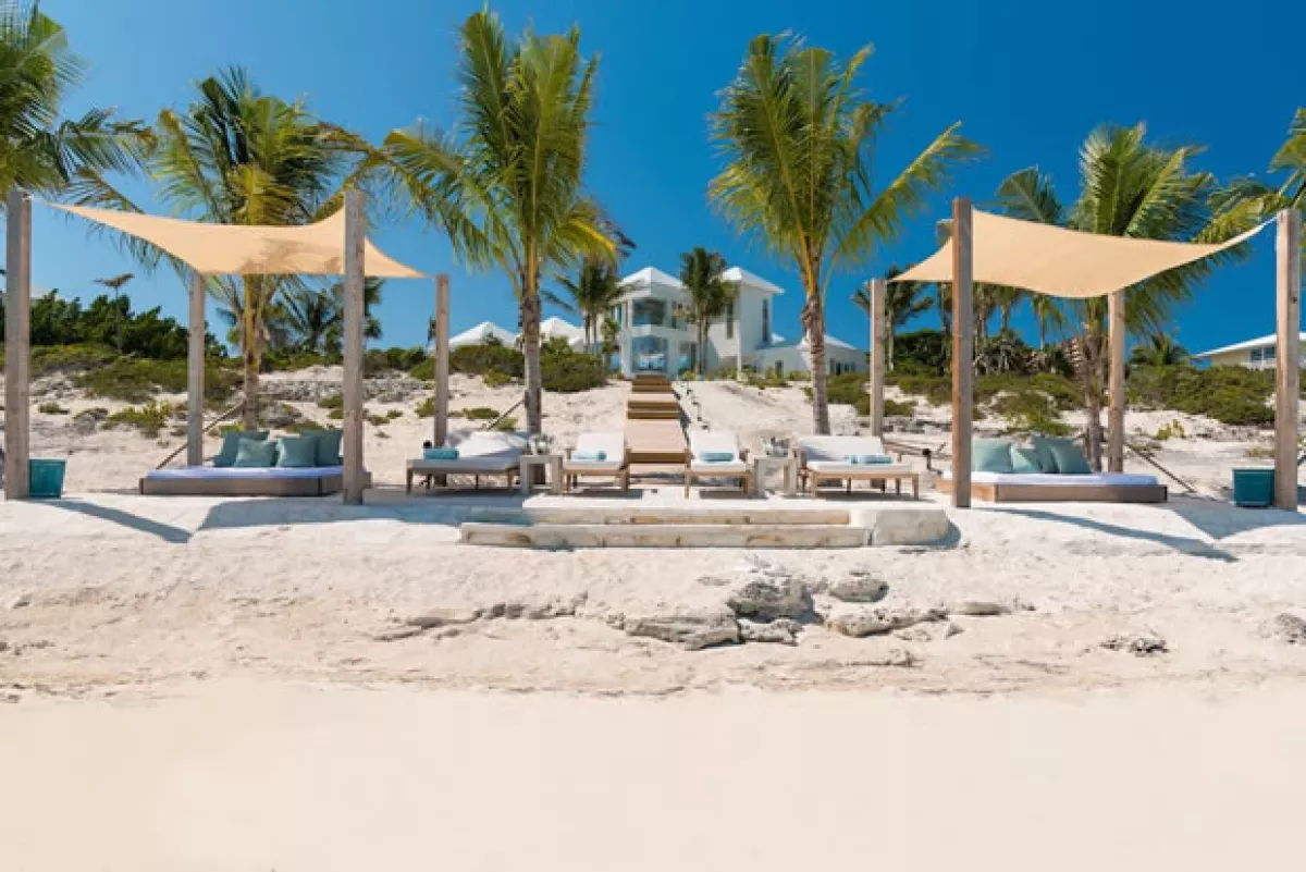 Vista de la casa desde la playa.