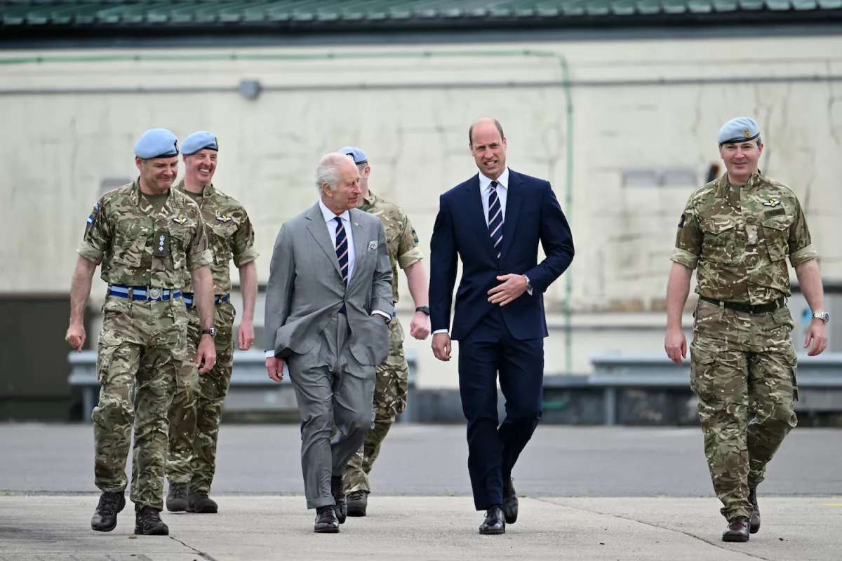 King Charles III hands over the role of Colonel-in-Chief of the Army Air Corps to Prince William, Army Aviation Centre,
Middle Wallop, Stockbridge, Hampshire, UK - 13 May 2024