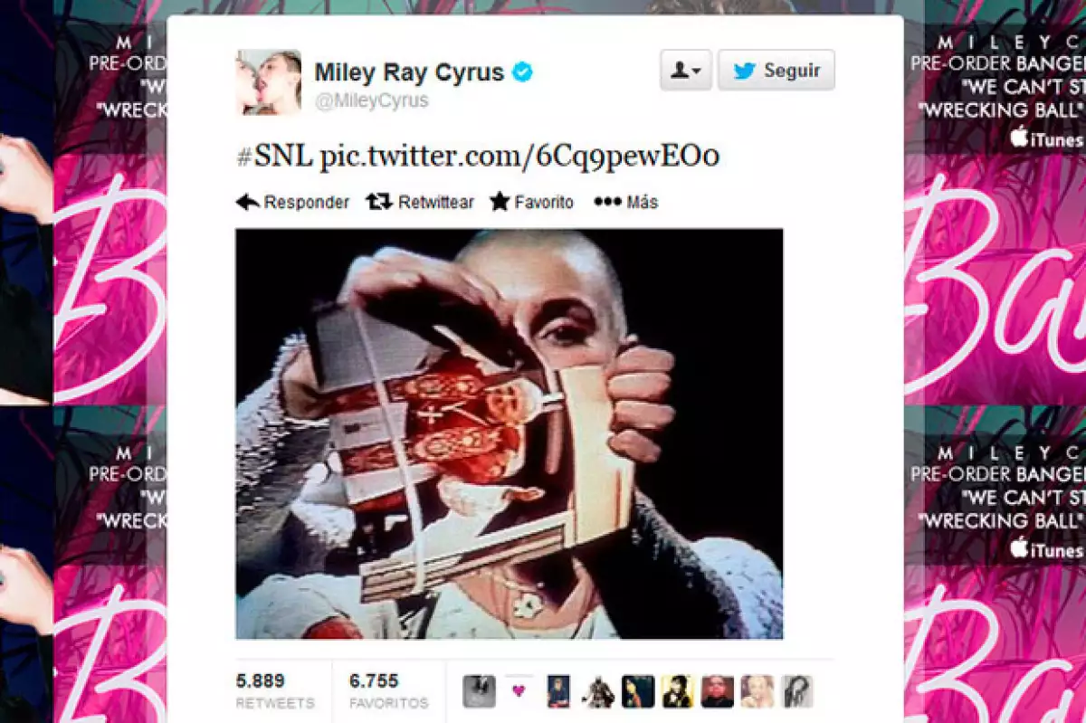 Sinead incluso hizo pública una carta para Miley en su Facebook.