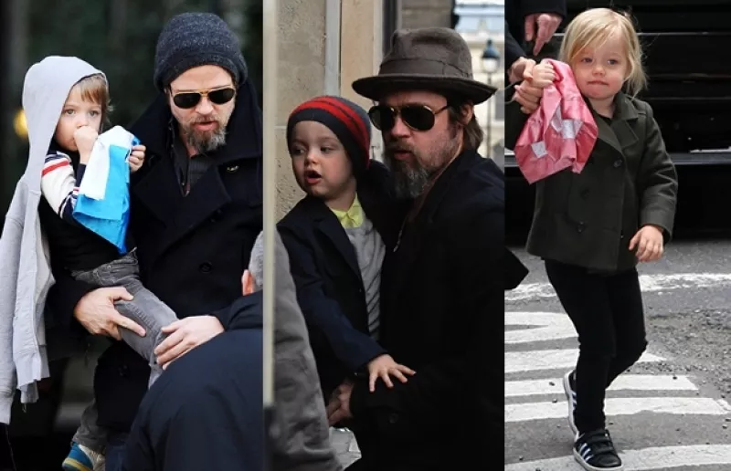 Heredó los afortunados genes de papá y mamá, pero Angelina y Brad insisten en vestirla con moda de niño. ¿Qué opinas de su look?