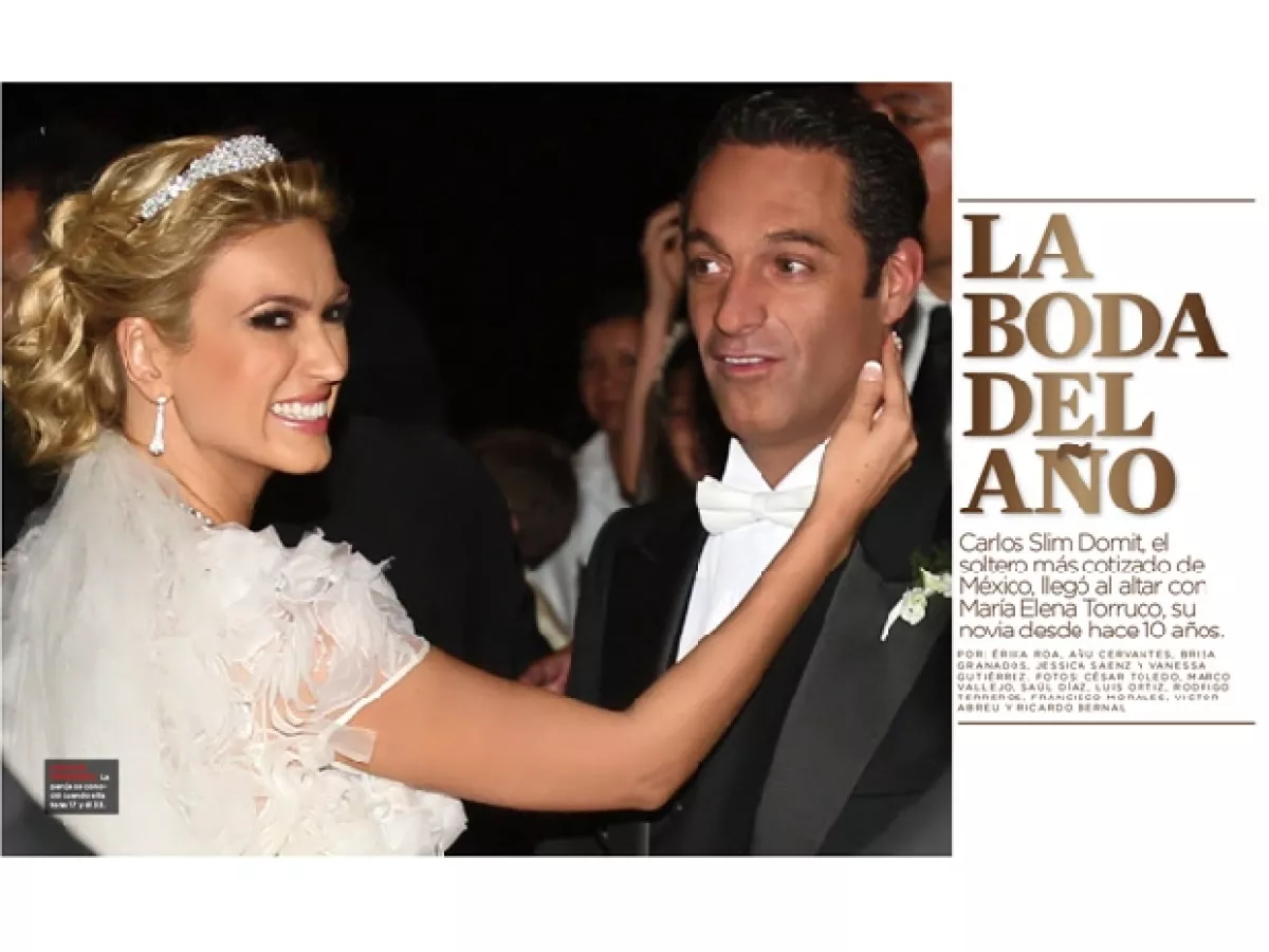 `La boda Real de México´ fue protagonizada por Carlos Slim Domit y María Elena Torruco.