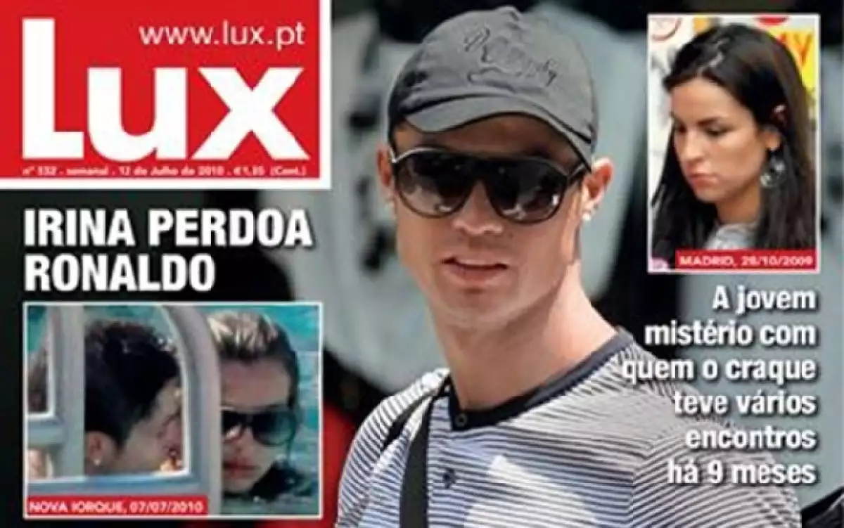 La supuesta mesera a la que se ha adjudicado la maternidad del primogénito del futbolista es dada a conocer por una revista portuguesa.