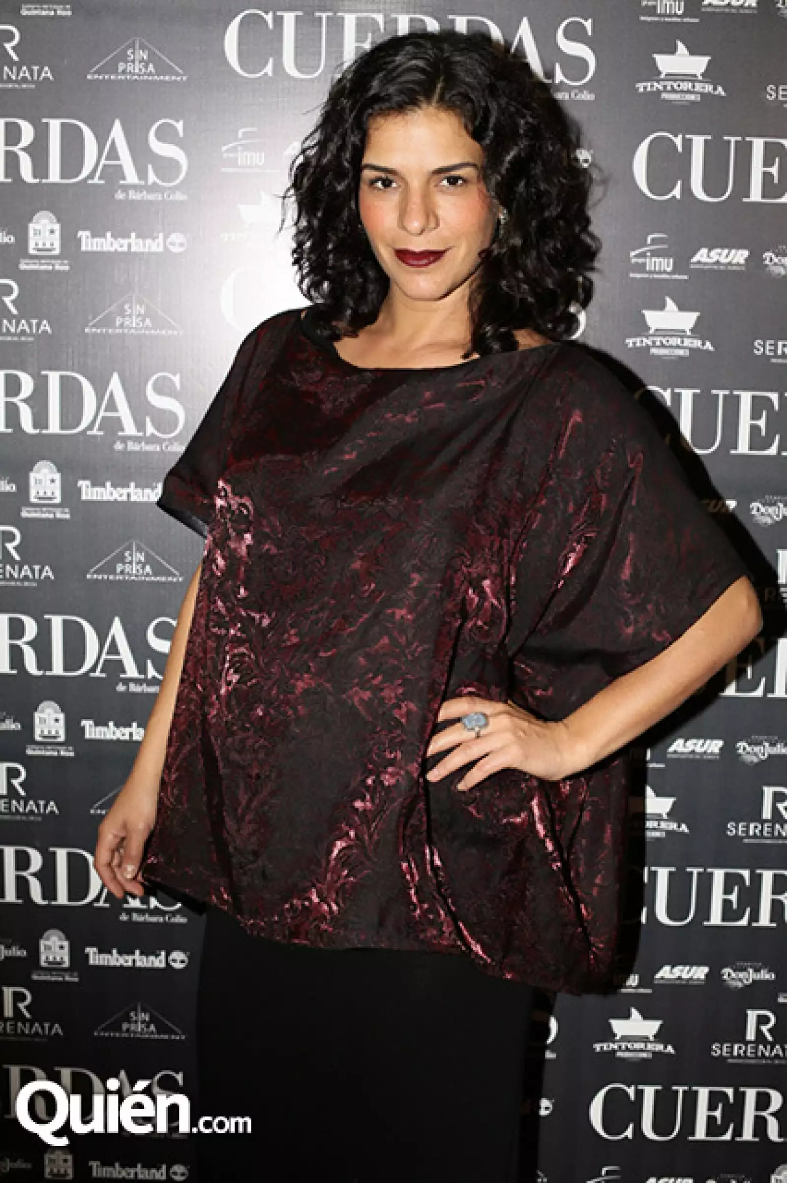 Daniela Schmidt con un avanzado embarazo.