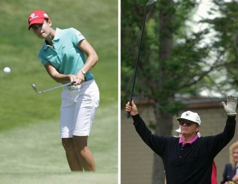 Lorena Ochoa es golfista profesional y Jack Nicholson es amante de este deporte.