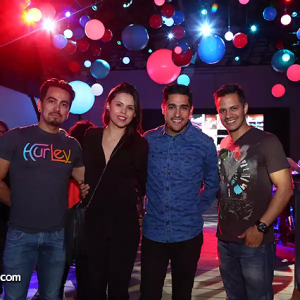 Paola Covarrubias, Alberto Elton, Lalo Angúlo y Alejandro Renero