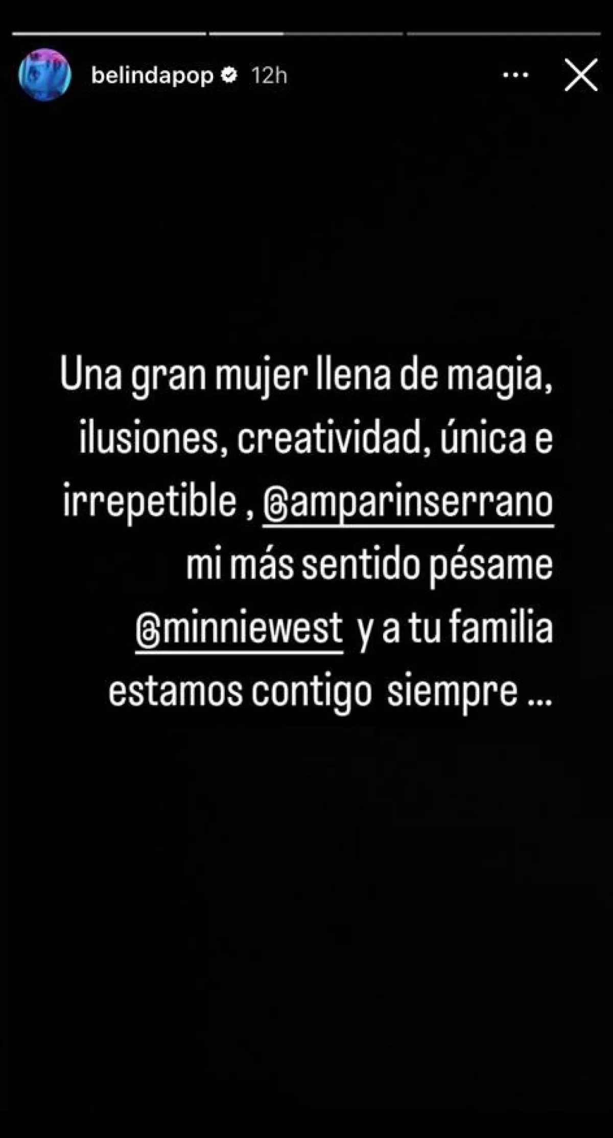 Mensaje de Belinda