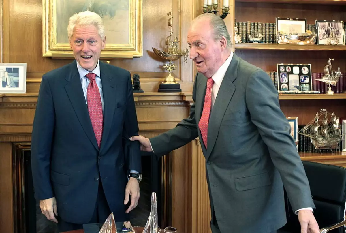 Bill Clinton y Juan Carlos de España