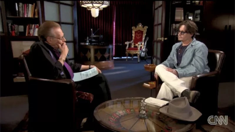 Larry King y Johnny Depp