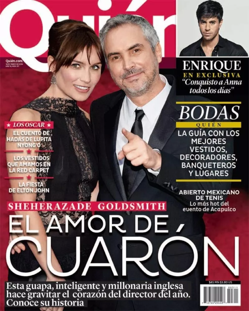 La revista Quién tiene en portada al ganador del Oscar como Mejor director por la película Gravity, acompañado de su inseparable novia. Aquí la historia de amor.