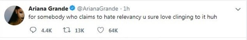 Ariana Grande responde a Pete Davidson