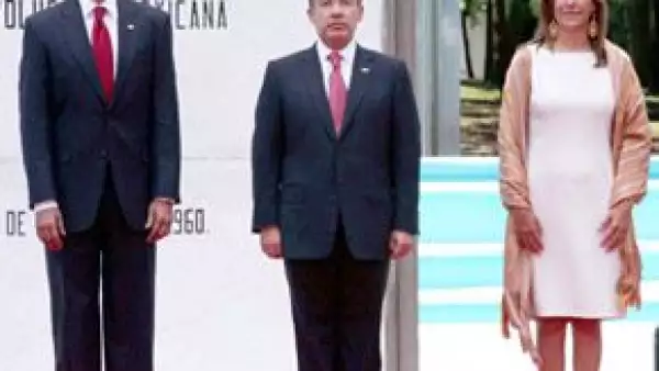 El mandatario estadounidense sedujo con su carisma natural a la prensa y los asistentes, entre ellos a Margarita Zavala a quien se refirió como “Maravillosa primera dama”.