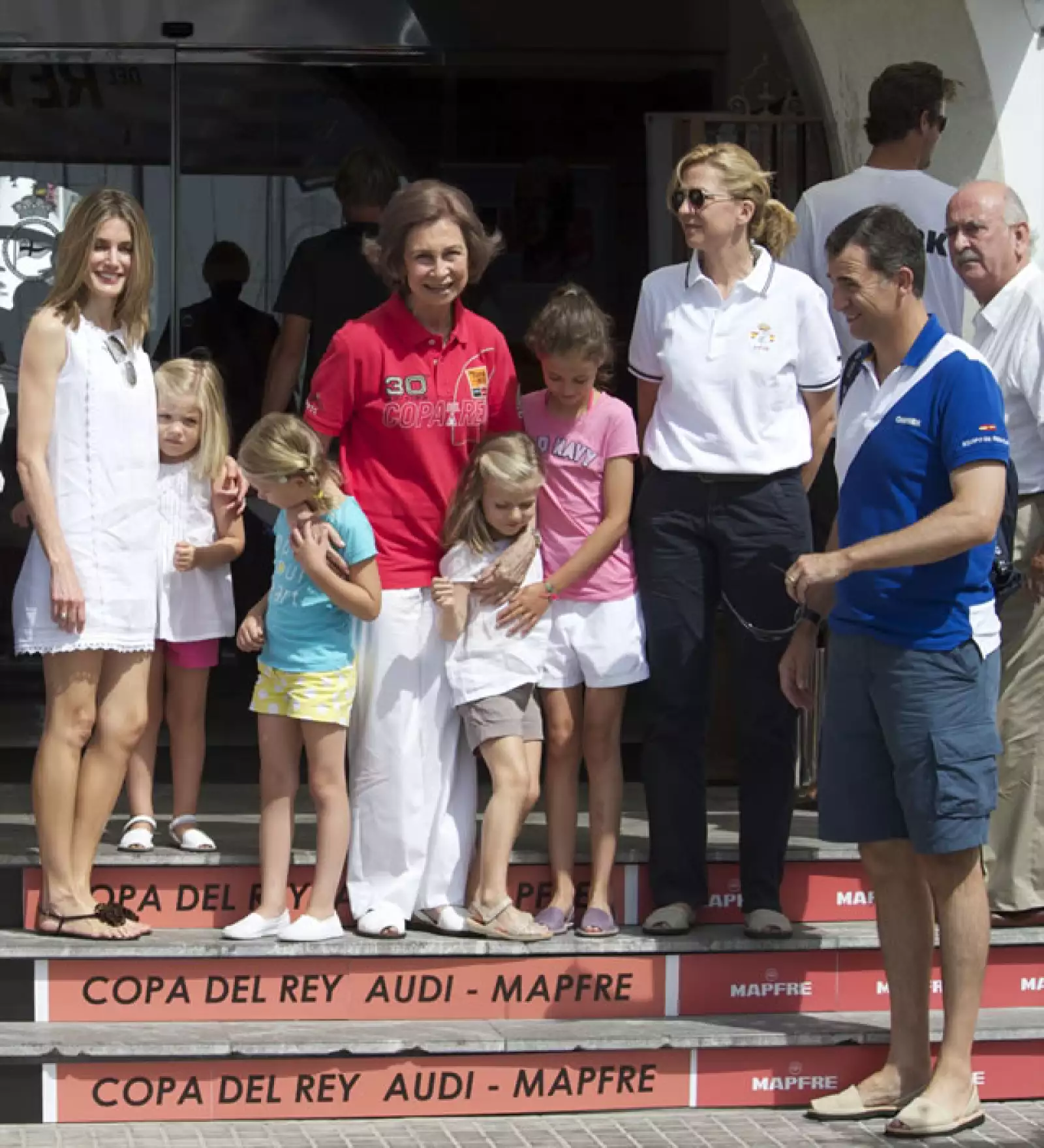 En las competencias de veleo.