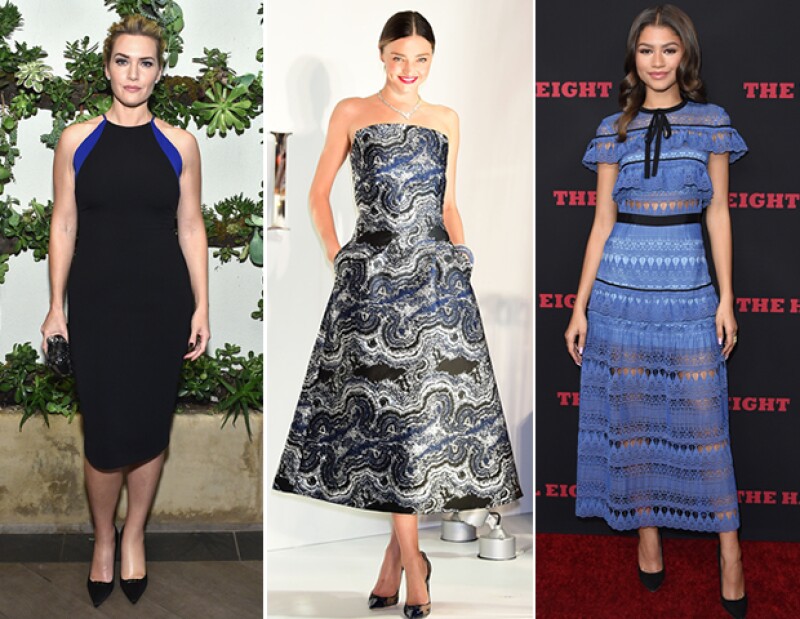 Kate Winslet, Miranda Kerr y Zendaya complementaron su look con piezas en negro.