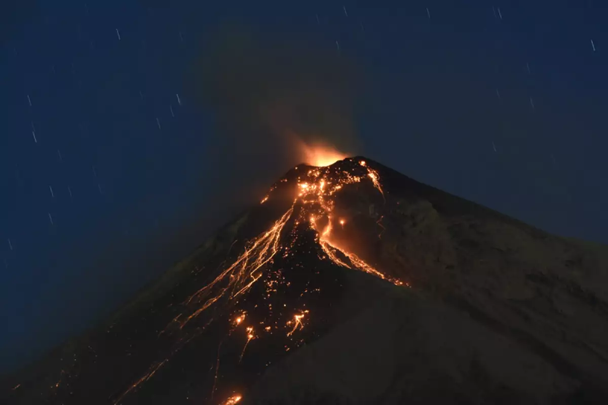 Volcán de Fuego en Guatemala