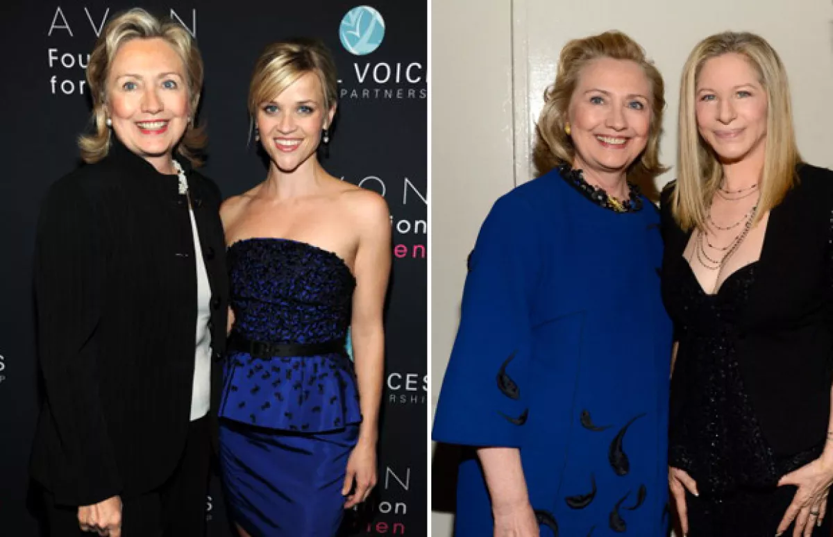 La candidata a la presidencia estadounidense cuenta con el apoyo de Reese Witherspoon y Barbra Streisand.