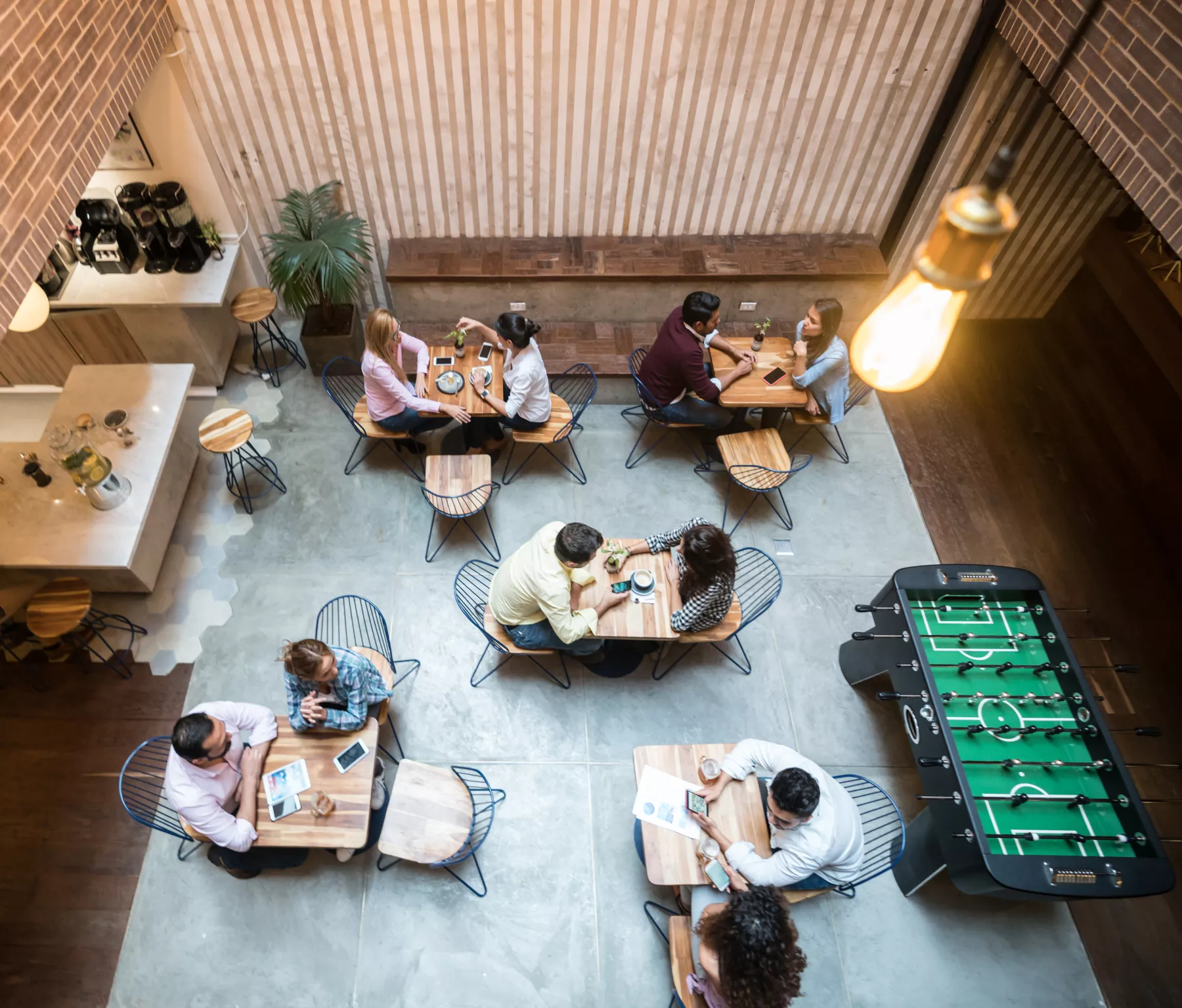 Group of people at a cafe