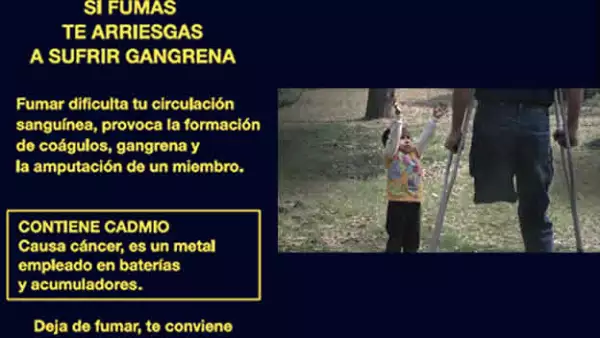 Las imágenes estarán en ciento por ciento de la cara posterior y en una de las dos caras laterales.