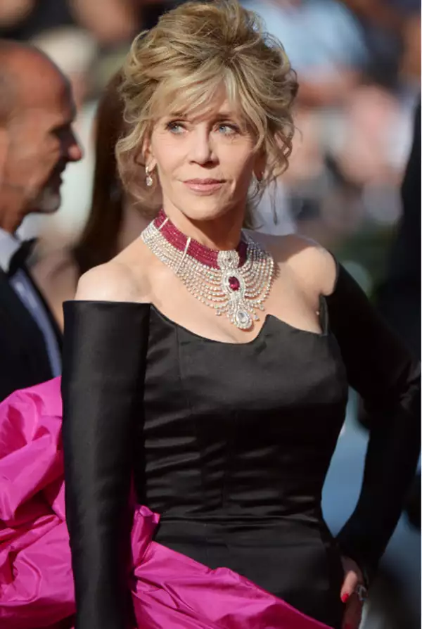 Jane Fonda en la presentación de la cinta "Youth" en el Festival Internacional de Cine de Cannes.