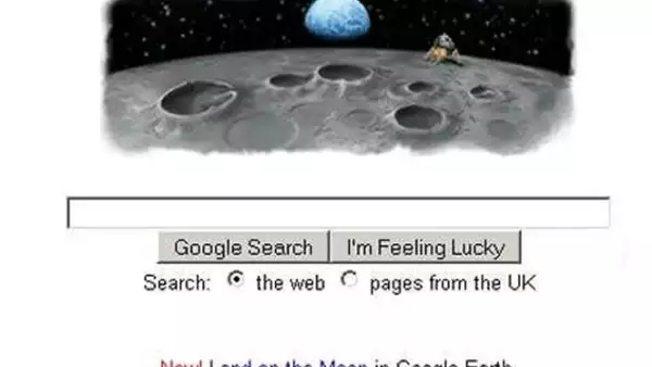 El 20 de julio de 2009 la tecnológica celebró con este ‘doodle’ los 40 años desde que el primer hombre llegó al satélite natural de la Tierra.