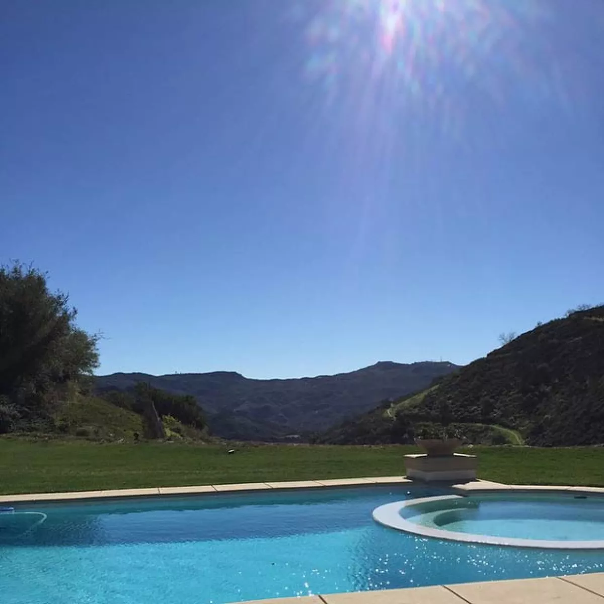 Una impresionante vista mientras de la que el hermano de Kim Kardashian disfrutaba.