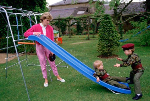 princesa diana, harry y william