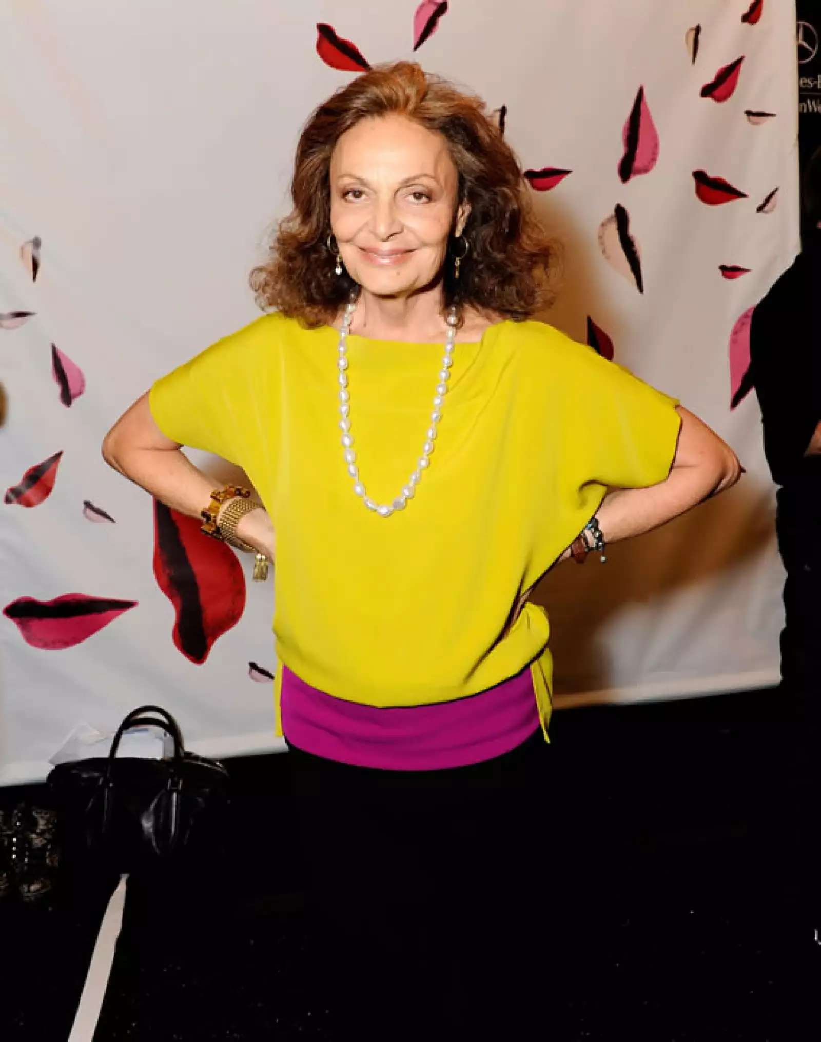 La diseñadora Diane von Furstenberg en el 74, tiene 66 años.