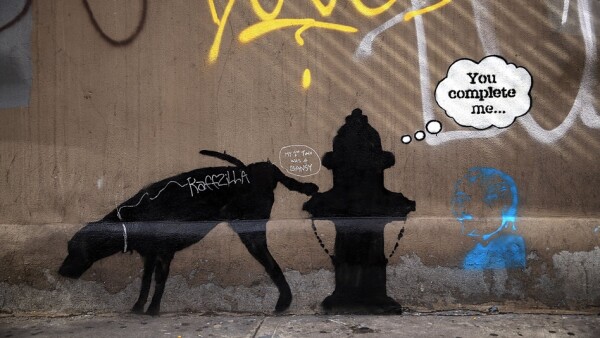 grafiti de banksy