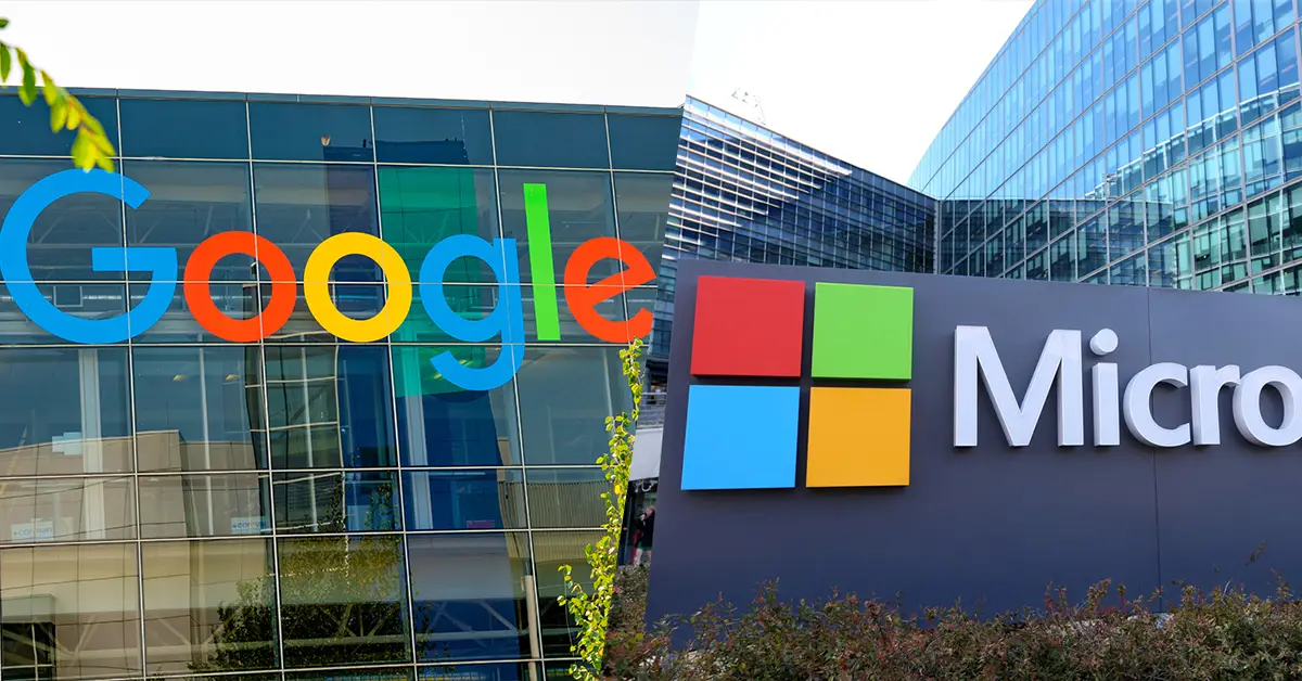Oficinas de google y de Microsoft