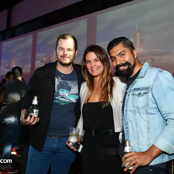 Óscar Olsen, Karina Montealbán y César Arauz