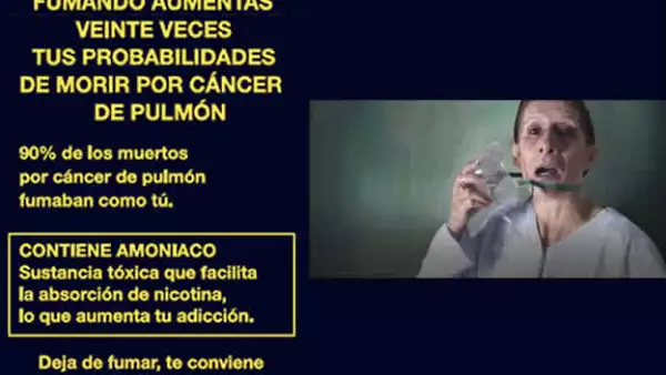 Se presentarán imágenes haciendo alusión a distintos problemas que puede causar el fumar.