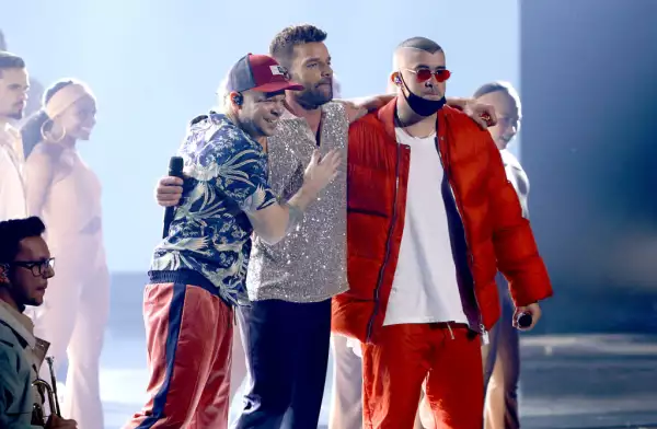 Foto de Residente, Ricky Martin y Bad Bunny en los Latin Grammy de 2019