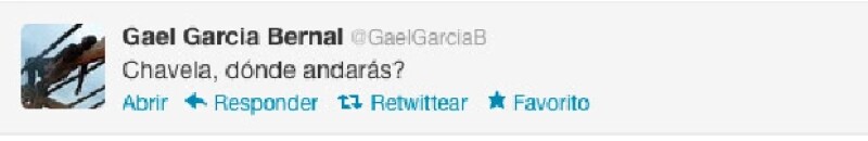 El actor tuiteó una frase de la canción `Paloma Negra´.