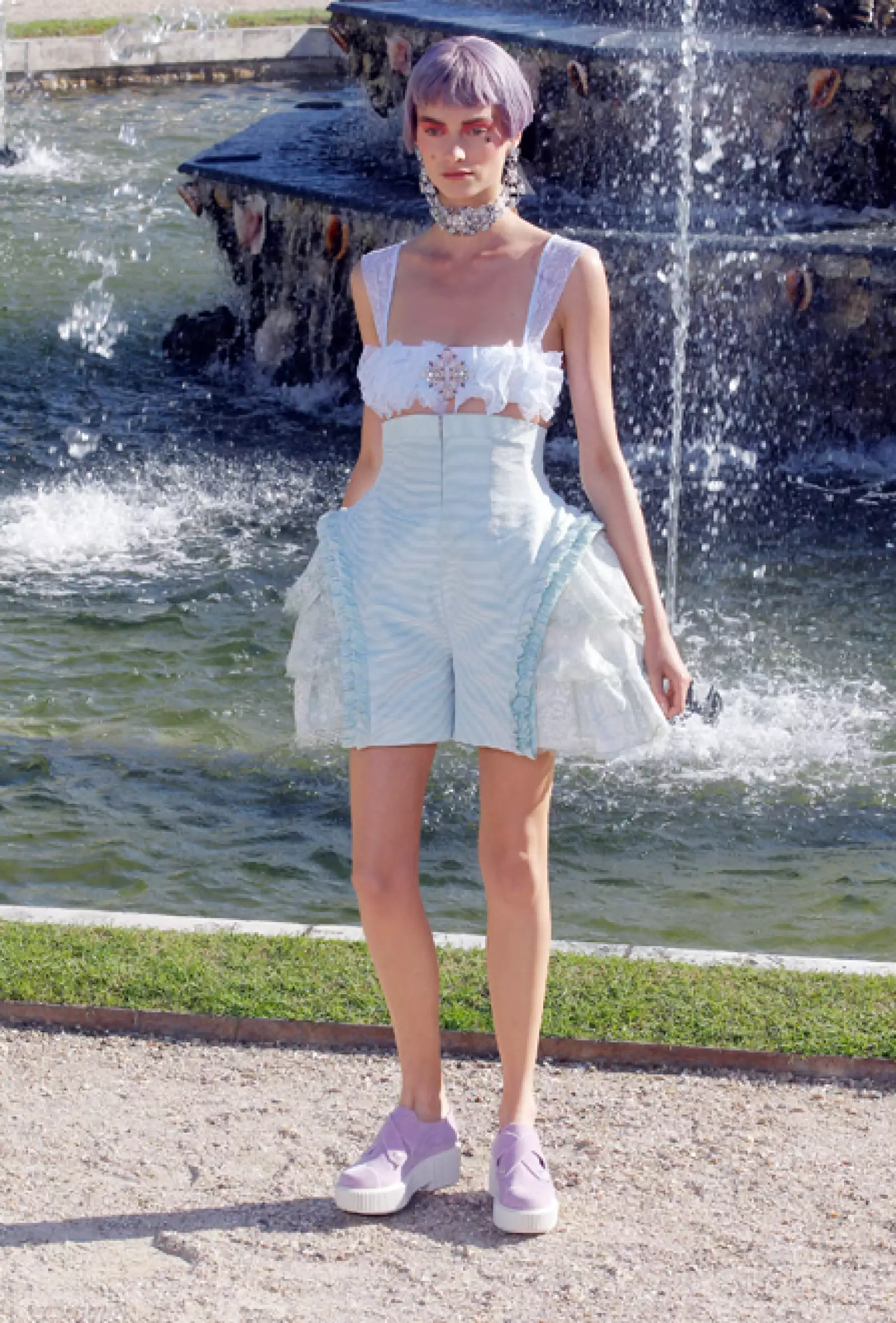 Referencias marinas se incluyeron en algunas de las prendas.