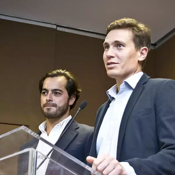 Carlos Orellana y Javier Okhuysen fundadores de salaUno, ganadores de la edición Emprendedores 2012 de la revista Expansión y el sitio CNNExpansión, animaron a los finalistas y compartieron su experiencia.