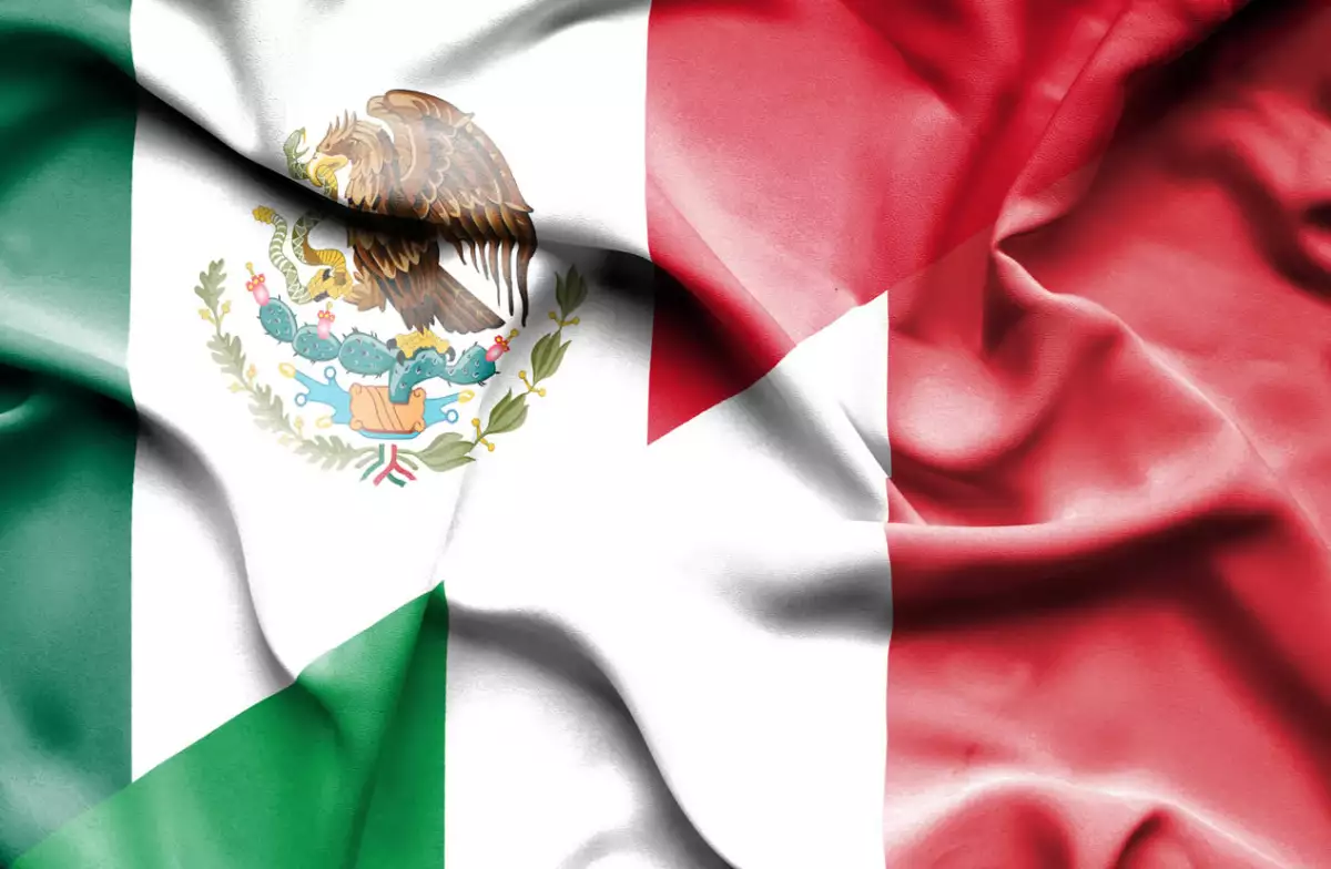 italia mexico bandera